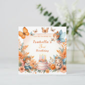 魔法のオレンジの妖精の庭 – 誕生日 招待状 (スタンド正面)