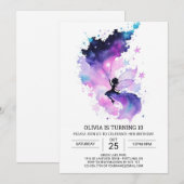 魔法のオーダーメイド妖精の誕生日 招待状 (正面/裏面)