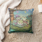 魔法のカエル村の枕 クッション (ブランケット)