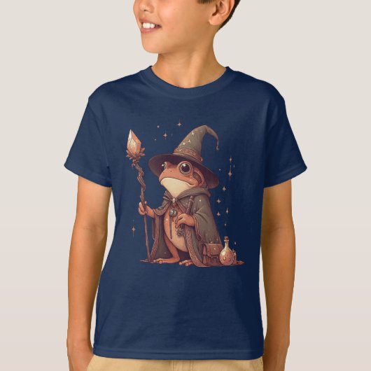 魔法のカエル魔法使い Tシャツ (正面)