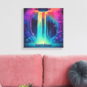 魔法のカスケード、魅惑的な静寂 キャンバスプリント (インサイチュ (リビング))