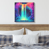 魔法のカスケード、魅惑的な静寂 キャンバスプリント (インサイチュ (寝室))