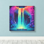 魔法のカスケード、魅惑的な静寂 キャンバスプリント (インサイチュ (ウッドフロア))