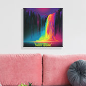 魔法のカスケード、魅惑的な静寂 キャンバスプリント (インサイチュ (リビング))