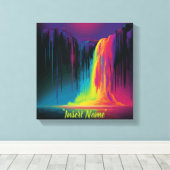 魔法のカスケード、魅惑的な静寂 キャンバスプリント (インサイチュ (ウッドフロア))