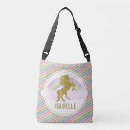 魔法のカスタマイズ可能な虹のユニコーンのバッグ クロスボディバッグ