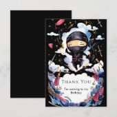 魔法のカスタム忍者誕生日 サンキューカード (正面/裏面)
