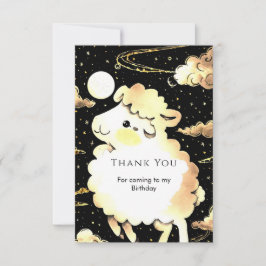 魔法のカスタム羊の誕生日 サンキューカード