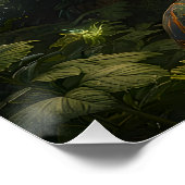 魔法のカタツムリの殻の小屋 セミグロス風景扇 ポスター (コーナー)