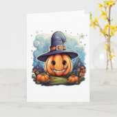 魔法のカボチャ カード (黄色い花)