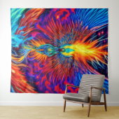 魔法のカラフルフェニックスタペストリー タペストリー (インサイチュ(横))