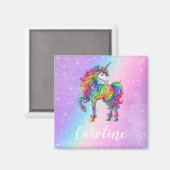 魔法のカラフルユニコーン磁石 マグネット (正面/裏面)