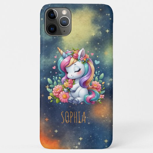 魔法のカラフルユニコーン ガーリー誕生日ギフト Case-Mate iPhoneケース (裏面)