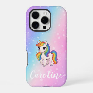 魔法のカラフルユニコーン iPhone 16 PROケース