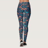 魔法のカラフル森のキノコのパターン レギンス (裏面)