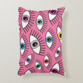 魔法のカラフル目。神秘的な背景 アクセントクッション (正面(垂直))