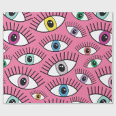 魔法のカラフル目。神秘的な背景 ラッピングペーパー (フラット)