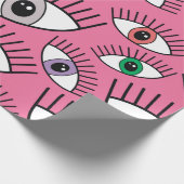 魔法のカラフル目。神秘的な背景 ラッピングペーパー (角)