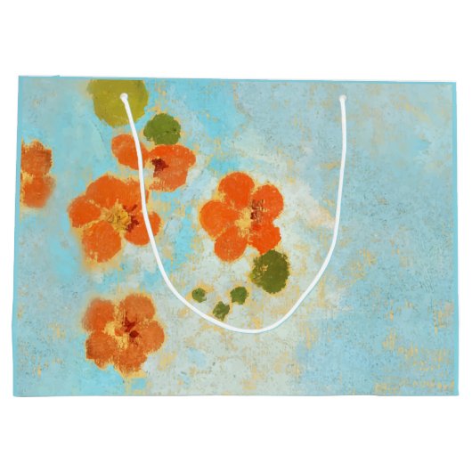 魔法のカリフォルニアオレンジポピー畑 ラージペーパーバッグ (裏面)