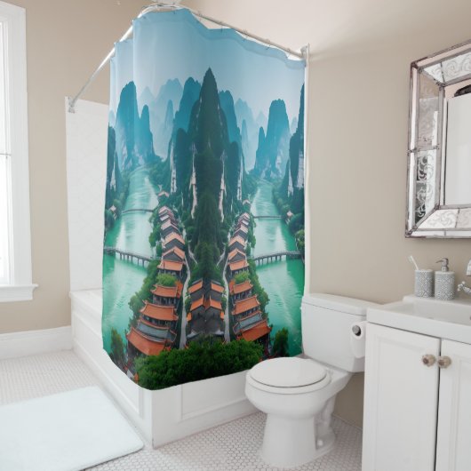 魔法のカルスト・リバー・セレニティ» シャワーカーテン (インサイチュ)