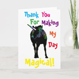 魔法のカードで私の1日を素敵にしてくれてありがとう サンキューカード