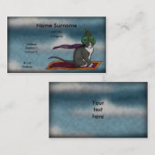 魔法のカーペット猫、名刺のテンプレート 名刺 (正面/裏面)