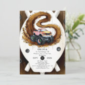 魔法のキッズモンスタートラック誕生日 招待状 (スタンド正面)