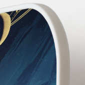 魔法のキツネピックボールパドル – 月を目指す ピックルボールラケット (左詳細)