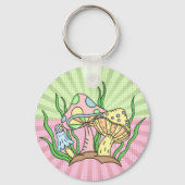 魔法のキノコかわいいパステル キーホルダー (裏面)