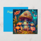 魔法のキノコのカエル 招待状 (正面/裏面)