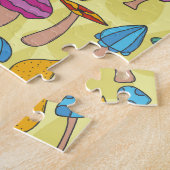 魔法のキノコのドードルシームレスパターン ジグソーパズル (側面)