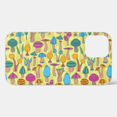 魔法のキノコのドードルシームレスパターン Case-Mate iPhoneケース (裏面 (横))