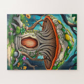 魔法のキノコの家の子供たち ジグソーパズル (横)