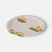 魔法のキノコの森の緑の赤ちゃんシャワー ペーパープレート (アングル)