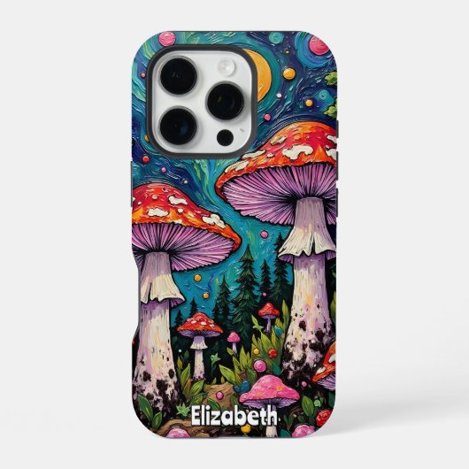 魔法のキノコの森 iPhoneケース (裏面)