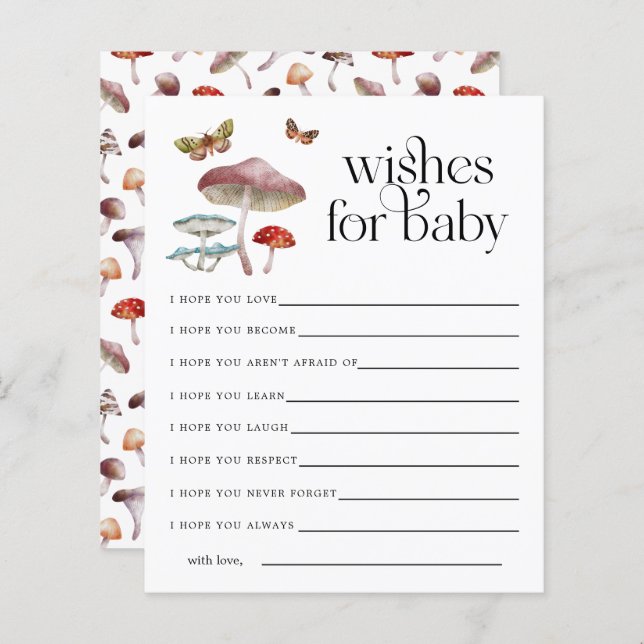 魔法のキノコの願いベビーカード (正面/裏面)