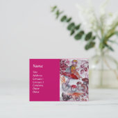 魔法のキノコファンタジーピンク紫レッド 名刺 (スタンド正面)