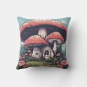 魔法のキノコ牧草地D6 クッション (裏面)