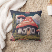 魔法のキノコ牧草地D7 クッション (ブランケット)