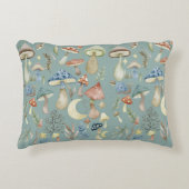 魔法のキノコ神秘的なセージ緑 アクセントクッション (正面)