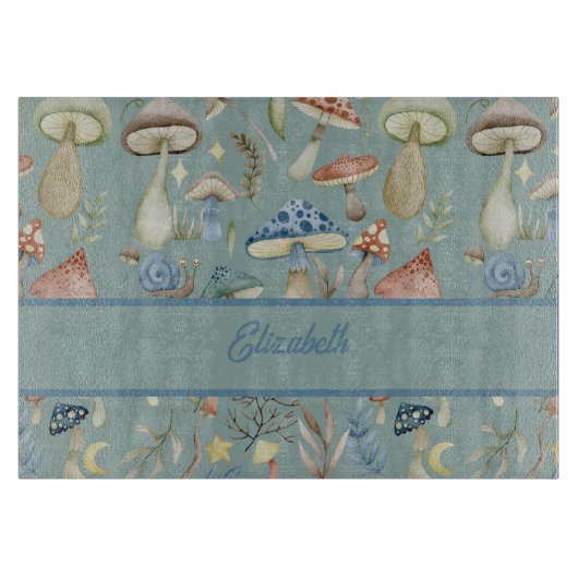 魔法のキノコ神秘的なハイゲパーソナライズされた カッティングボード (正面)