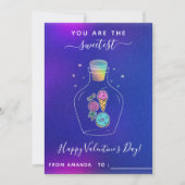 魔法のキャンディジャールキッズスクールバレンタインデーかわいい シーズンカード (正面)