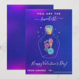 魔法のキャンディジャールキッズスクールバレンタインデーかわいい シーズンカード