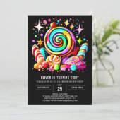 魔法のキャンディランドカラフル誕生日 招待状 (スタンド正面)