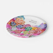 魔法のキャンディランド誕生日 ペーパープレート (アングル)