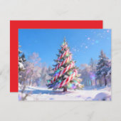 魔法のキャンディーケーンクリスマスツリー シーズンカード (正面/裏面)