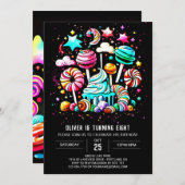 魔法のキャンディーランド・エクストラバガンザ・バースデー 招待状 (正面/裏面)