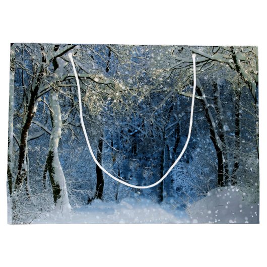 魔法のキラキラ冬ワンダーランド抱き枕 ラージペーパーバッグ (裏面)