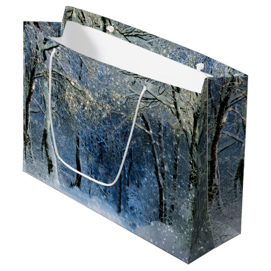 魔法のキラキラ冬ワンダーランド抱き枕 ラージペーパーバッグ (正面アングル)