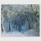 魔法のキラキラ雪ワンダーランドラッピング紙 ラッピングペーパー (フラット)